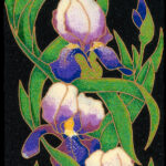 Iris Flamingo 12" x 14" - A dancing celebration—light, color, and graceful harmony.