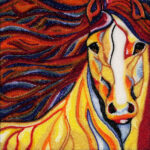 Wildfire 10" x 10" - - - Transformational energy in motion—intense, fluid, and alive.