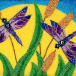 Dragonfly Sunset - - - 10" x 8" A fleeting moment at the end of the day—delicate, luminous, and still.