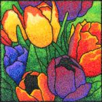 Spring Tulips 10" x 10" A springtime gathering of color—jewels of the garden fully in bloom.